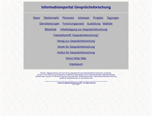 Tablet Screenshot of gespraechsforschung.de